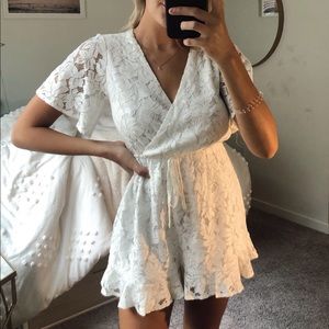 Princess Polly White Lace Romper